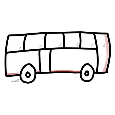 Ein gezeichneter Bus